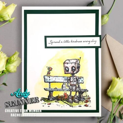 Creative Expressions Andy Skinner Bot-ology Spread A Little Kindness Pre Cut Rubber Stamp