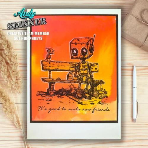 Creative Expressions Andy Skinner Bot-ology Spread A Little Kindness Pre Cut Rubber Stamp