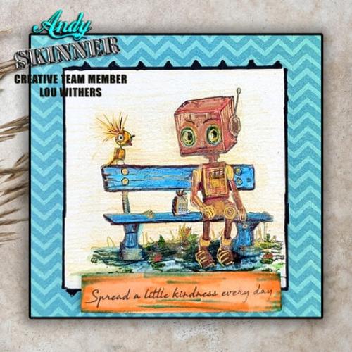 Creative Expressions Andy Skinner Bot-ology New Friends Pre Cut Rubber Stamp