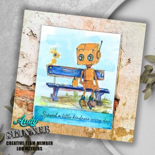 Creative Expressions Andy Skinner Bot-ology New Friends Pre Cut Rubber Stamp