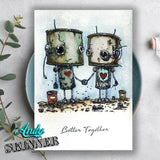 Creative Expressions Andy Skinner Bot-ology Better Together Pre Cut Rubber Stamp