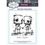 Creative Expressions Andy Skinner Bot-ology Better Together Pre Cut Rubber Stamp