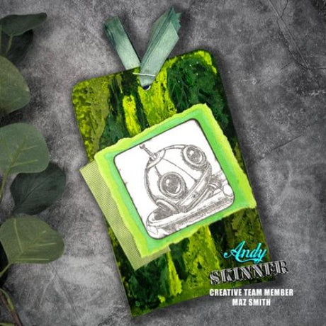 Andy Skinner Bot-ology Wash Your Worries Away Pre Cut Rubber Stamp