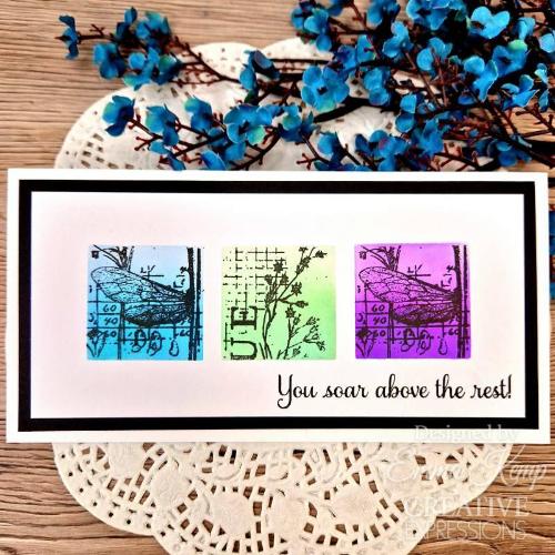 Creative Expressions Sam Poole Botanical Collage 4 in x 6 in Clear Stamp Set