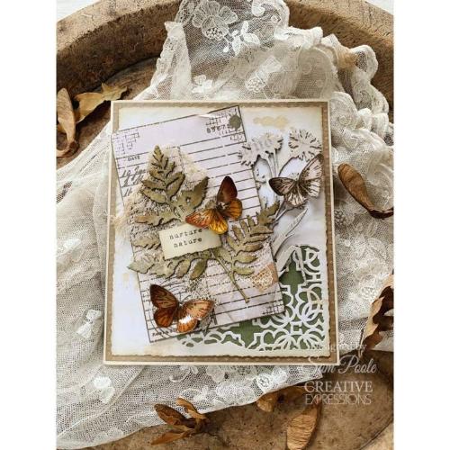 Creative Expressions Sam Poole Faded Flora 4 in x 6 in Clear Stamp Set