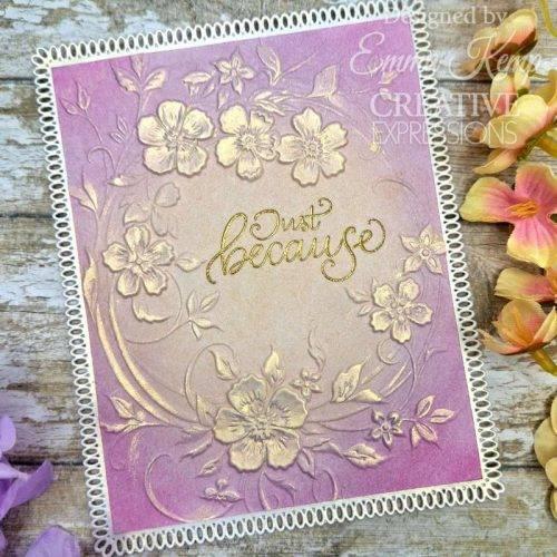 Creative Expressions Blossom Wreath Sentiments 4 in x 6 in Clear Stamp Set