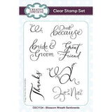 Creative Expressions Blossom Wreath Sentiments 4 in x 6 in Clear Stamp Set