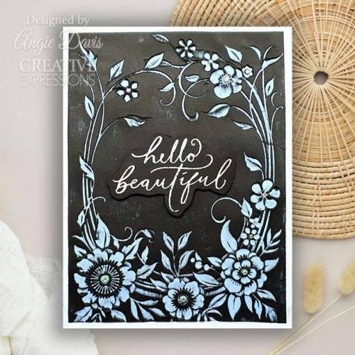 Creative Expressions Floral Symphony Sentiments 4 in x 6 in Clear Stamp Set