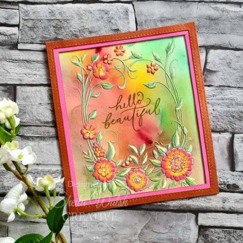 Creative Expressions Floral Symphony Sentiments 4 in x 6 in Clear Stamp Set