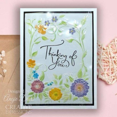 Creative Expressions Floral Symphony Sentiments 4 in x 6 in Clear Stamp Set