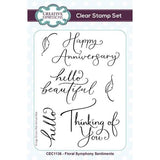 Creative Expressions Floral Symphony Sentiments 4 in x 6 in Clear Stamp Set