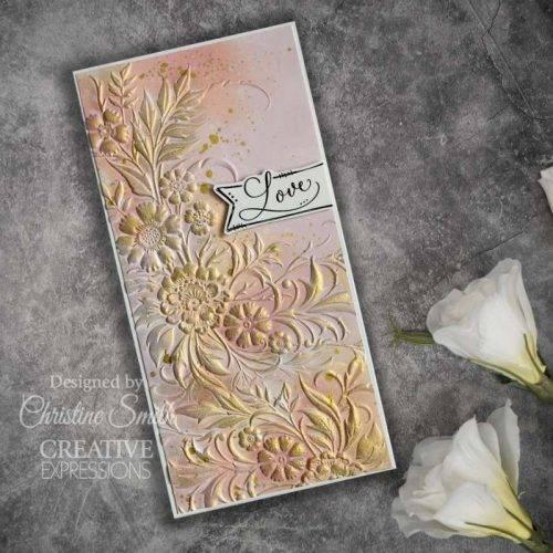 Creative Expressions Petal Cascade Sentiments 4 in x 6 in Clear Stamp Set