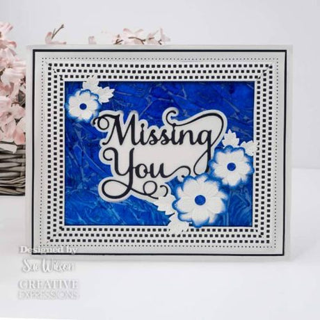 Creative Expressions Sue Wilson Noble Shadowed Sentiment Missing You Craft Die