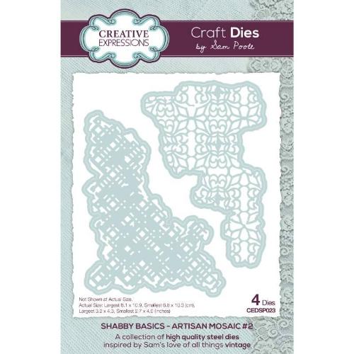 Creative Expressions Sam Poole Shabby Basics Artisan Mosaic #2 Craft Die