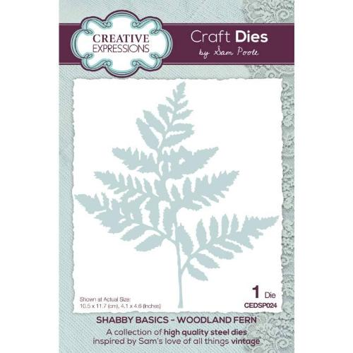 Creative Expressions Sam Poole Shabby Basics Woodland Fern Craft Die