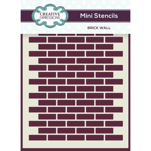 Creative Expressions Mini Stencil Brick Wall 4.0 in x 3.0 in