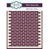 Creative Expressions Mini Stencil Brick Wall Small 4.0 in x 3.0 in