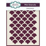 Creative Expressions Mini Stencil Fish Scales 4.0 in x 3.0 in