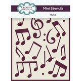 Creative Expressions Mini Stencil Music 4.0 in x 3.0 in