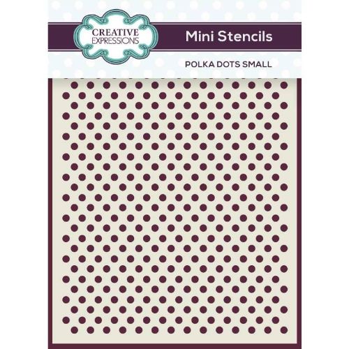 Creative Expressions Mini Stencil Polka Dots Small 4.0 in x 3.0 in