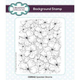 Creative Expressions Speckled Blooms 5 3/4 in x 4 I/2 in Pre-Cut Rubber Stamp