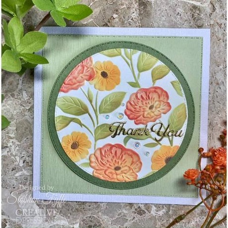 Creative Expressions Bold Blooms Companion Colouring Stencil Set 6 in x 8 in 2pk