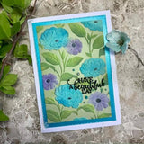 Creative Expressions Bold Blooms Companion Colouring Stencil Set 6 in x 8 in 2pk