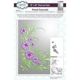 Creative Expressions Petal Cascade Companion Colouring Stencil 6 in x 8 in Set of 2