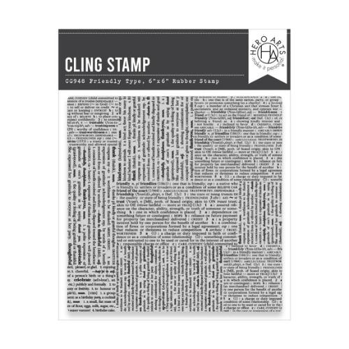 Hero Arts Friendly Type Cling Stamp
