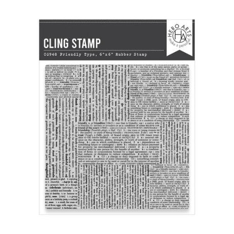 Hero Arts Friendly Type Cling Stamp