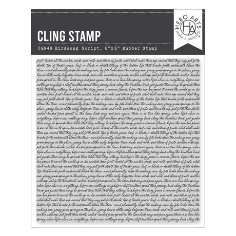 Hero Arts Birdsong Script Cling Stamp