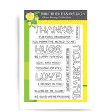 Birch Press - Lingo Thanks Clear Stamp Set