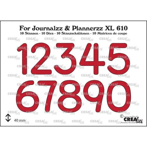 Crealies For Journalzz & Plannerzz Dies No. 4 Numbers XL (CLJPXL610)
