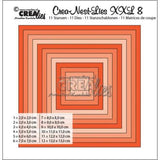Crealies Crea-Nest-Lies XXL Dies No. 8 Smooth Squares, Full cm (CLNestXXL08)