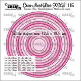Crealies Crea-Nest-Lies XXL Dies No. 115 Circles with Little Stripes (CLNestXXL115)