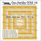 Crealies Crea-Nest-Lies XXL Dies No. 116 Squares With Little Stripes (CLNestXXL116)