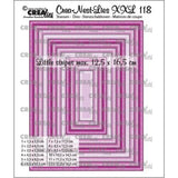 Crealies Crea-Nest-Lies XXL Dies No. 118 Rectangles with Little Stripes (CLNestXXL118)