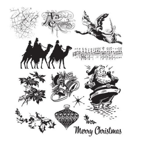 Stampers Anonymous Mini Holidays 4 Tim Holtz Cling Stamps (CMS142)