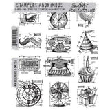 Stampers Anonymous Mini Blueprints 4 Tim Holtz Cling Stamps (CMS154)