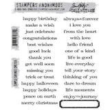 Stampers Anonymous Simple Sayings Tim Holtz Cling Stamps (CMS155)