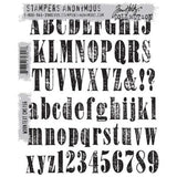 Stampers Anonymous Worn Text Tim Holtz Cling Stamps (CMS156)