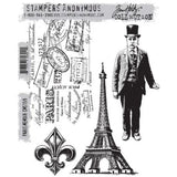 Stampers Anonymous Paris Memoir Tim Holtz Cling Stamps (CMS159)