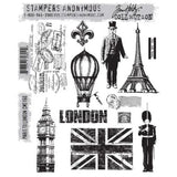 Stampers Anonymous Paris To London Tim Holtz Cling Stamps (CMS160)