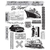 Stampers Anonymous Travel Ways Tim Holtz Cling Stamps (CMS162)