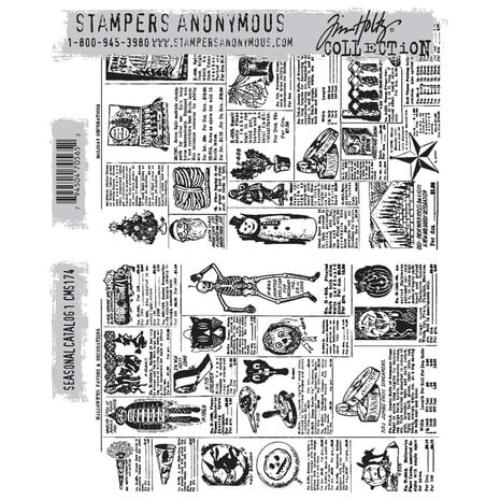 Stampers Anonymous Seasonal Catalog 1 Tim Holtz Cling Stamps (CMS174)
