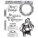 Stampers Anonymous Old Fashioned Christmas Tim Holtz Cling Stamps (CMS175)