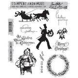 Stampers Anonymous Mini Holidays 5 Tim Holtz Cling Stamps (CMS177)