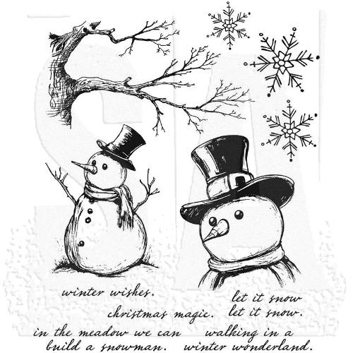 Tim Holtz Cling Mount Stamps: Mr Frostie