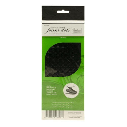 Couture Creations - Adhesive - 3D Foam - Black - Dots (150 pcs)