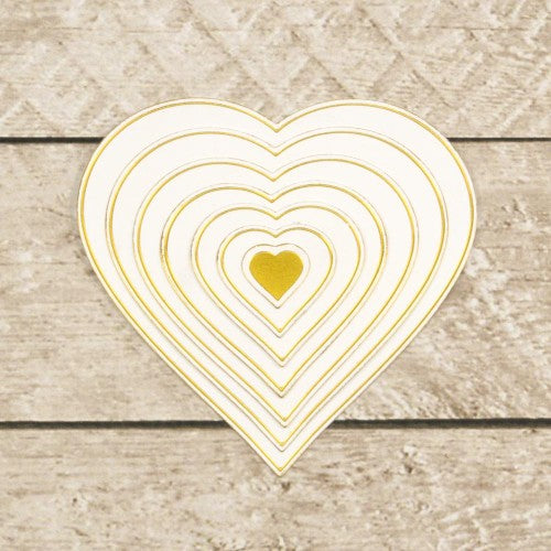 Couture Creations - Cut, Foil and Emboss - Nesting Hearts